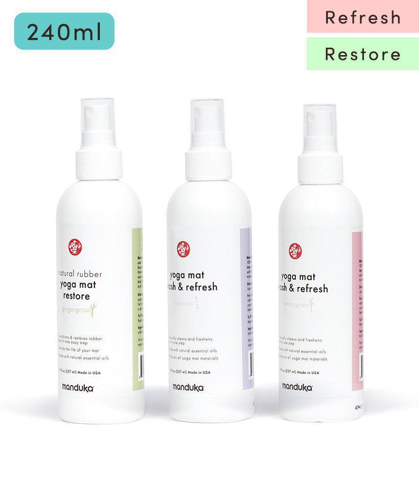 Manduka マンドゥカ マットウォッシュ リフレッシュ＆リストア 8oz(240ml) ヨガマットケア スプレー-ヨガマットクリーナー-